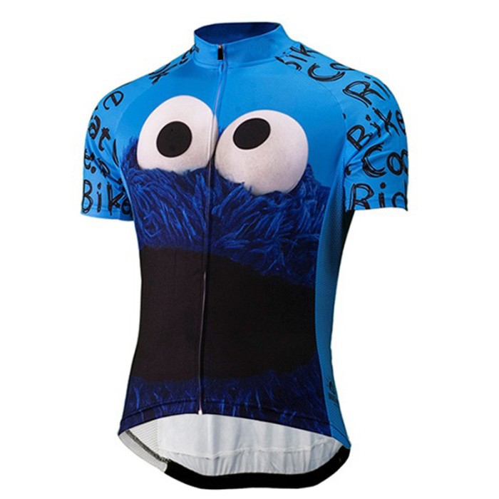 Baju Jersey Sepeda Cycling Wanita Premium Lucu Sesame Street dan M&amp;M