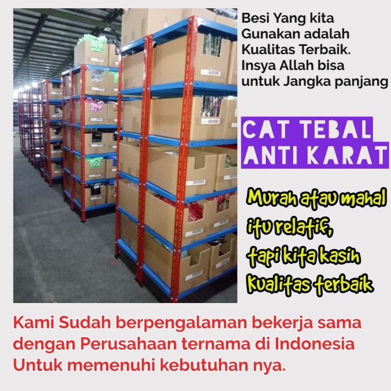 Rak Besi Susun Siku / Tingkat - Rak Serbaguna display Produk