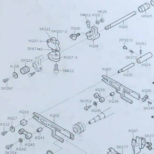 KQ37-3 Kasar Halus Mesin Jahit Obras 700F