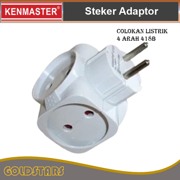 Steker Colokan Listrik 4 Arah Kenmaster Plug Adaptor Steker 418b