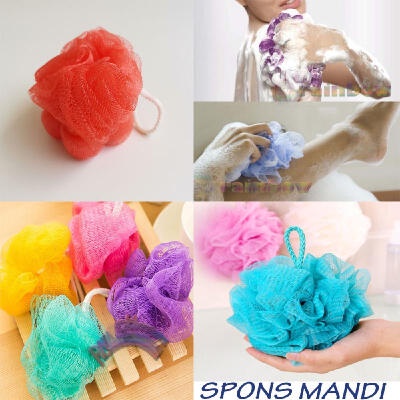 Spons Mandi Jaring Spon Sponge Shower Gel Spons Mandi Bath Puff