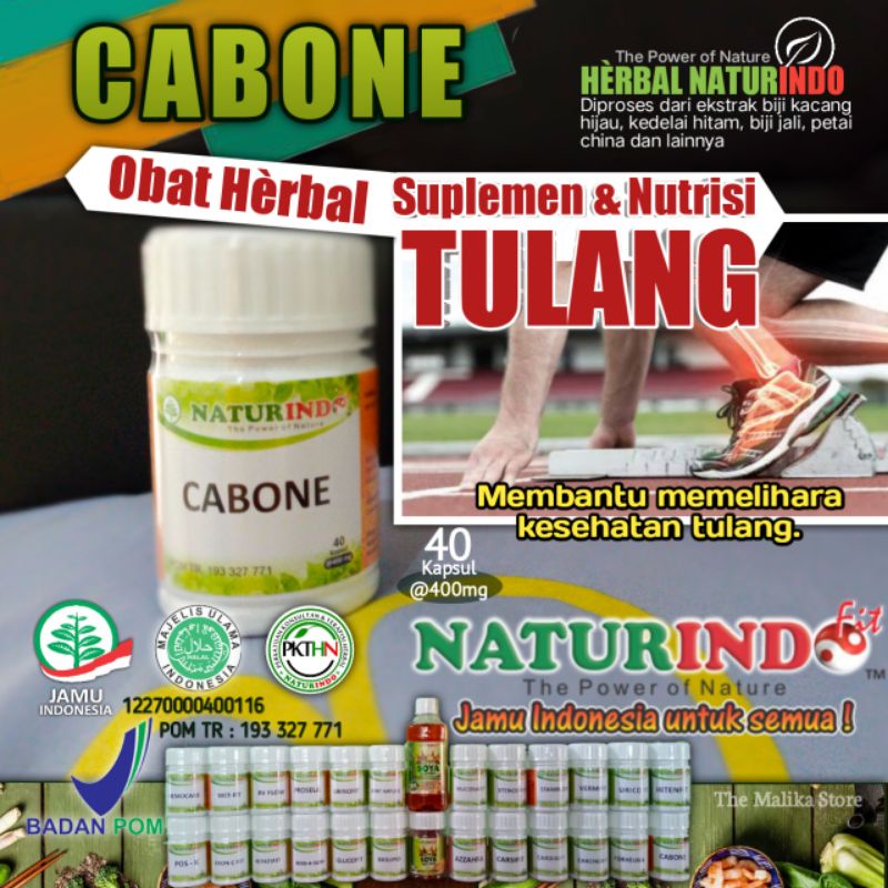 Naturindo CABONE Herbal Suplemen Nutrisi Tulang