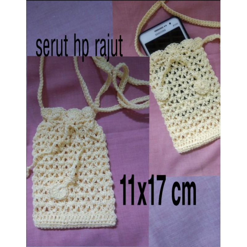 tas rajut serut hp