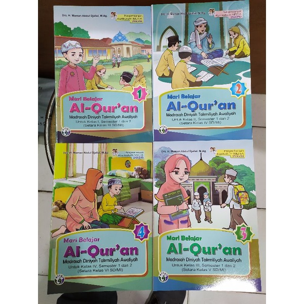 Buku MDTA Alqur'an Kelas 1,2,3,4 Kurikulum MDTA 2020