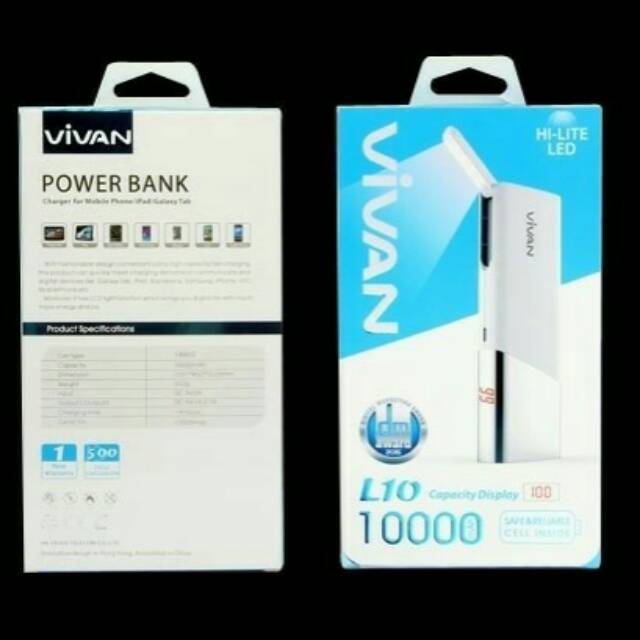 VIVAN POWER BANK L10 10000MAH ORIGINAL