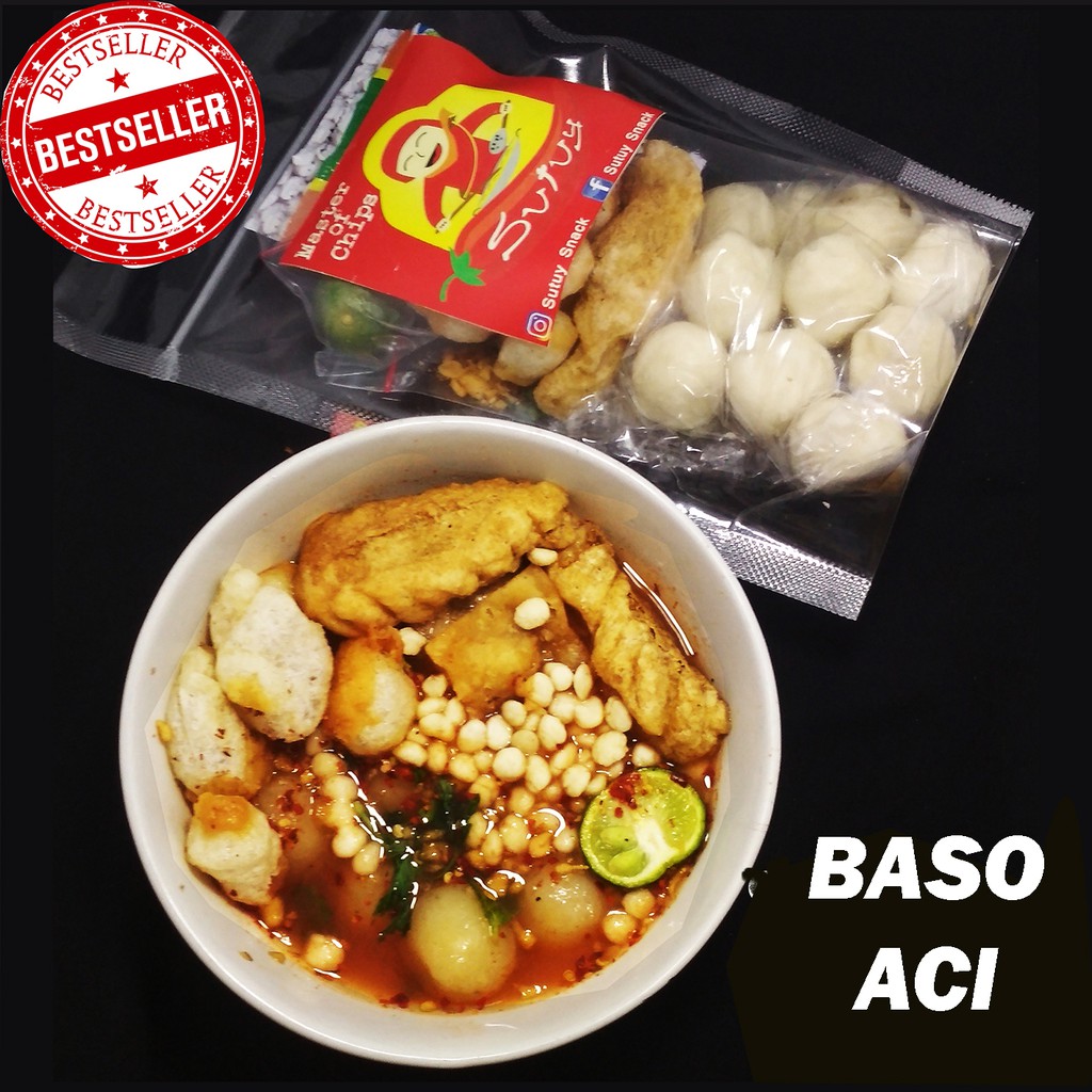 Jual Baso Aci Paket Reseller Isi Lemak Sapi Cilok Kuah Instan Bakso