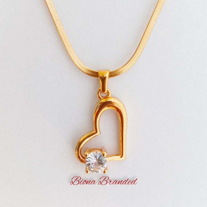 Kalung dan liontin titanium asli, kalung titanium wanita terbaru plus liontin, kalung titanium anti 