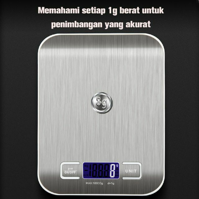 Timbangan Digital Dapur Stainless Steel - TImbangan Akurat Digital 5000g