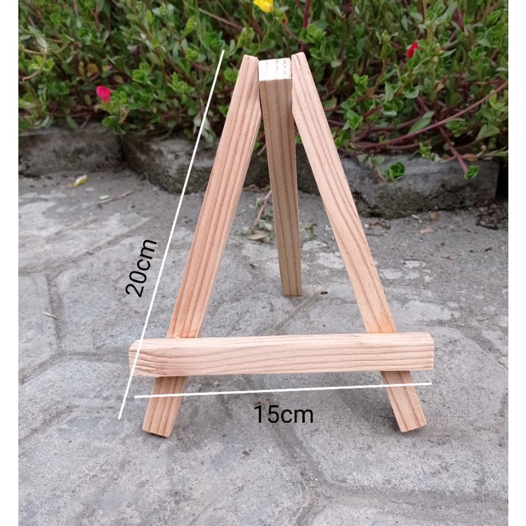 tripod kayu mini/easel kayu mini/dudukan akrilik kayu/penyangga