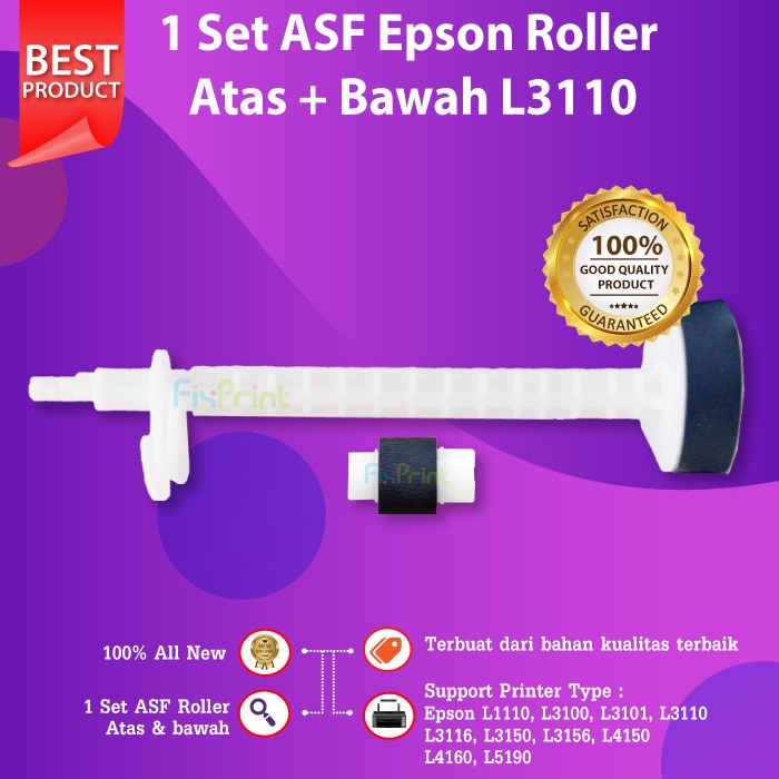 SET ASF Shaft ATAS BAWAH Epson L1110 L3110 Roller L4150 L5190 L1210 L3210 L3116 L3100 L3150 L3156 New