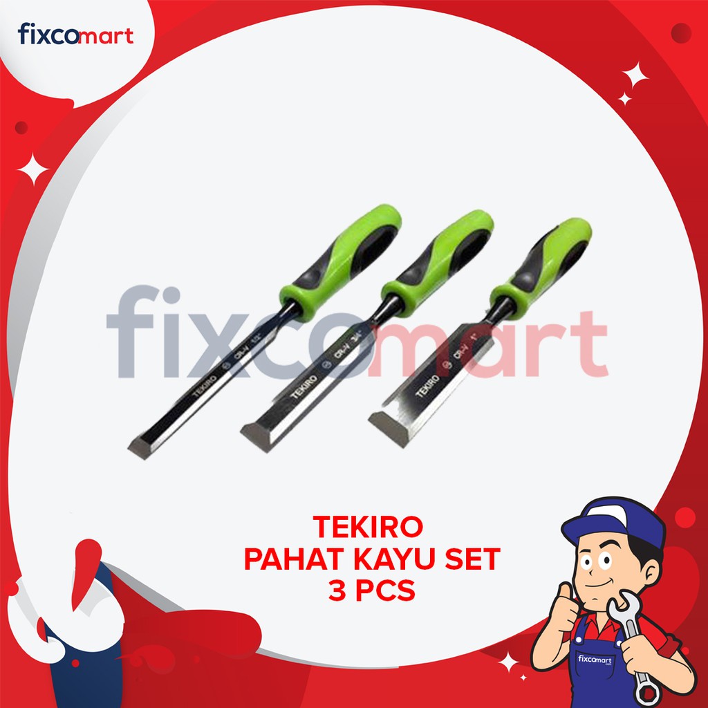 Tekiro Pahat Kayu Set 3 Pcs Pahat Set Tekiro Lengkap Original