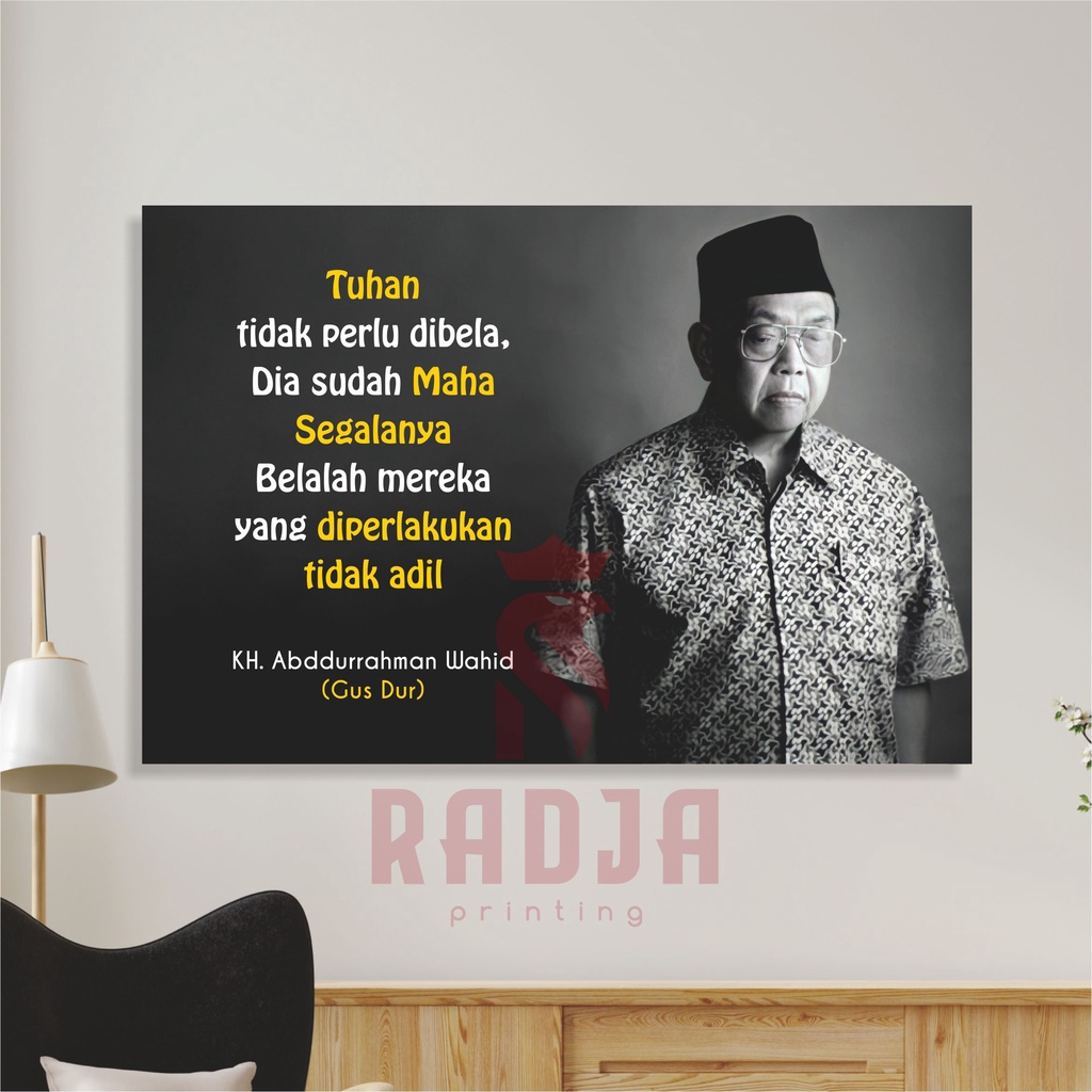 Jual Poster Nasehat Ulama (Gus Dur) 20x30cm Hiasan Dinding Minimalis