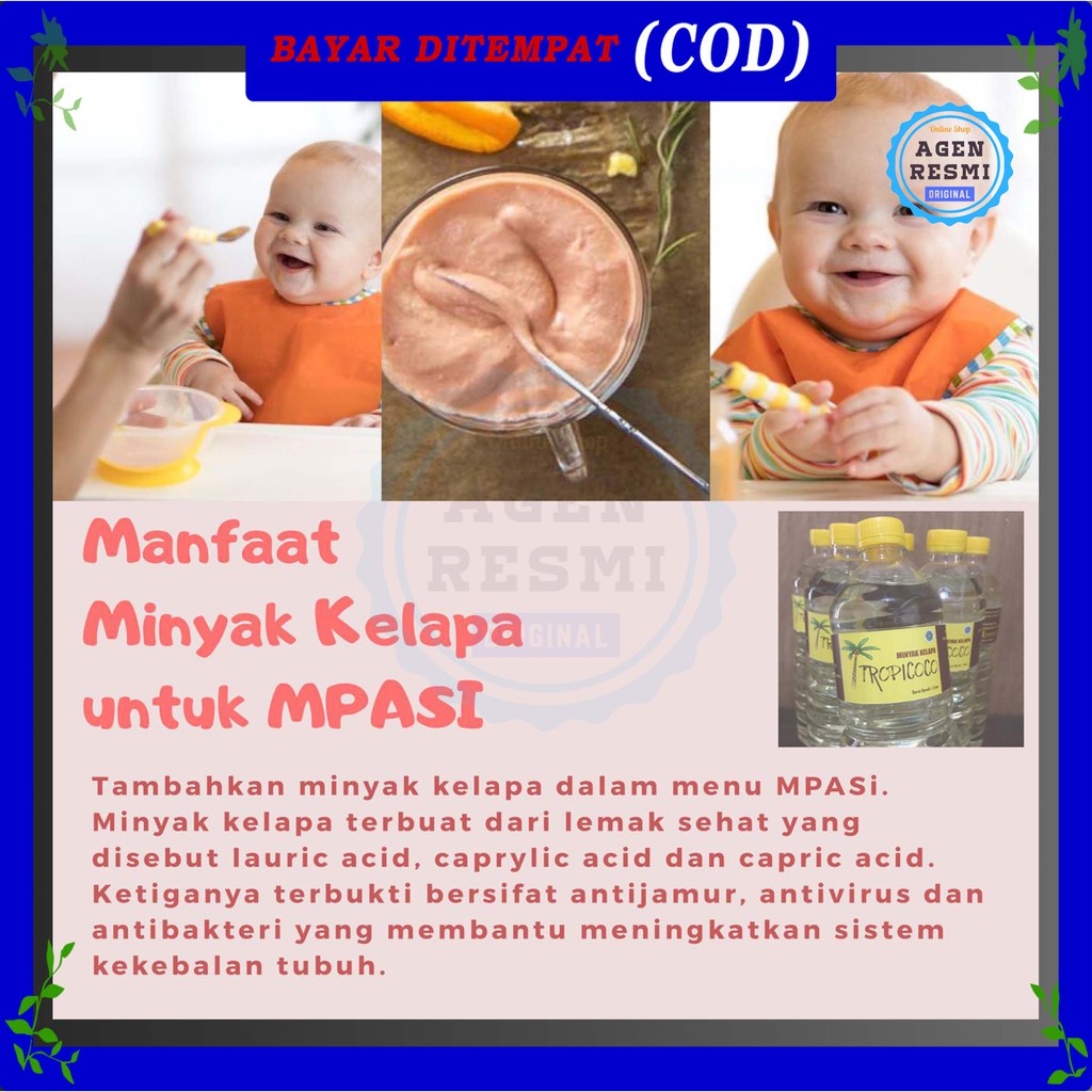 Cod Minyak Kelapa Botol Mpasi Kehamilan Kesehatan Kecantikan Anak Bayi Rambut Skincare Grosir Oil Shopee Indonesia