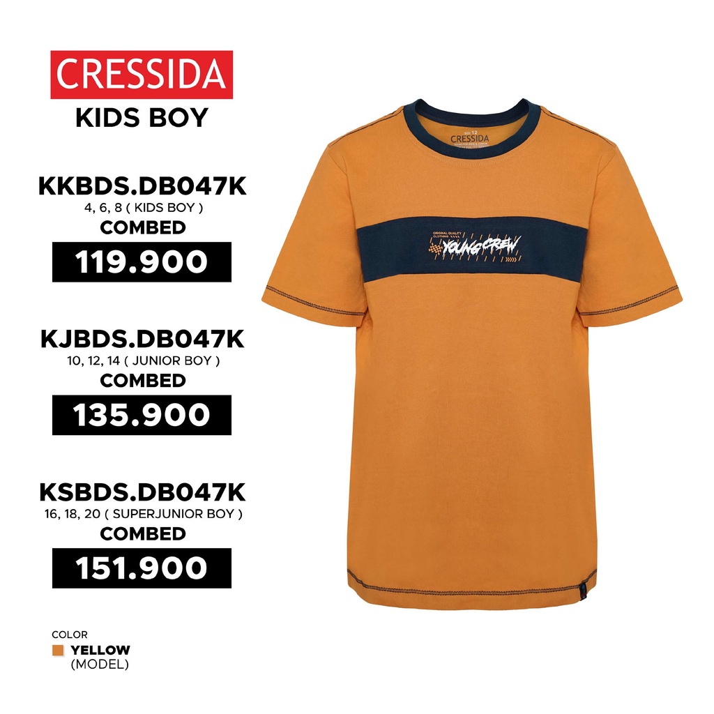 Cressida Kids Boy Baju Kaos Anak Cowok Kuning - KKBDS.DB047K KJBDS.DB047K KSBDS.DB047K - OFAFASHIONS