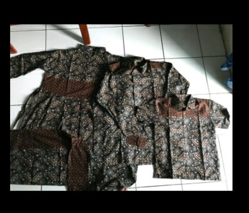 Batik Couple Keluarga Sania Ruffle Ori Ndoro Jowi Dnt Motif Mataram