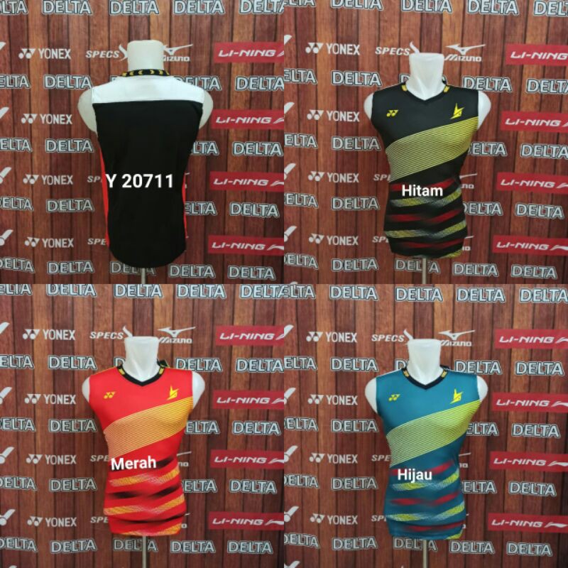 Baju Singlet Badminton Yonex Grade Ori Import Kaos Olahraga Baju Yonex Y 20711 GO Impor Murah
