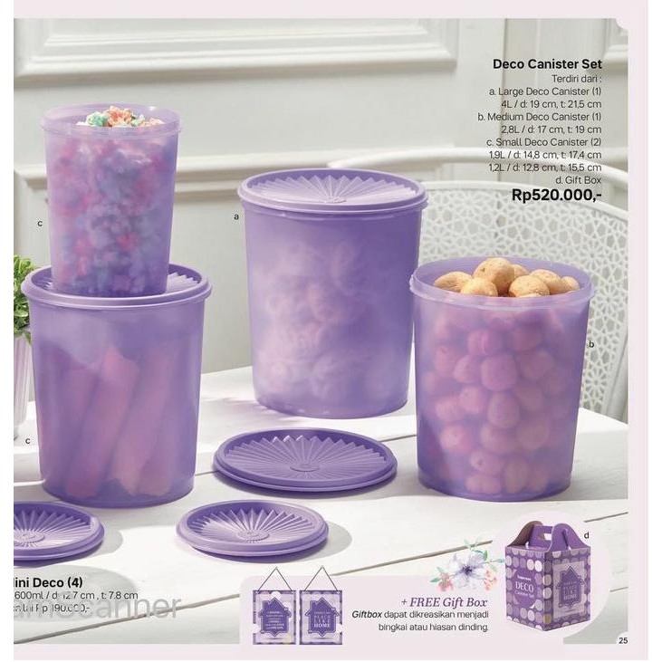 TUPPERWARE DECO CANISTER SET