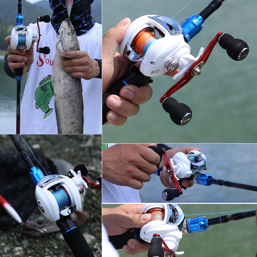 18+1 BB Castiing Fishing Reel dengan gear ratio tinggi 6.3:1 Dan Metal Handle untuk alat pancing air tawar.