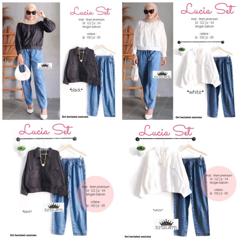 LUCIA SET ORI BY EMIRATE (100% ORI BERLABEL EMIRATE)