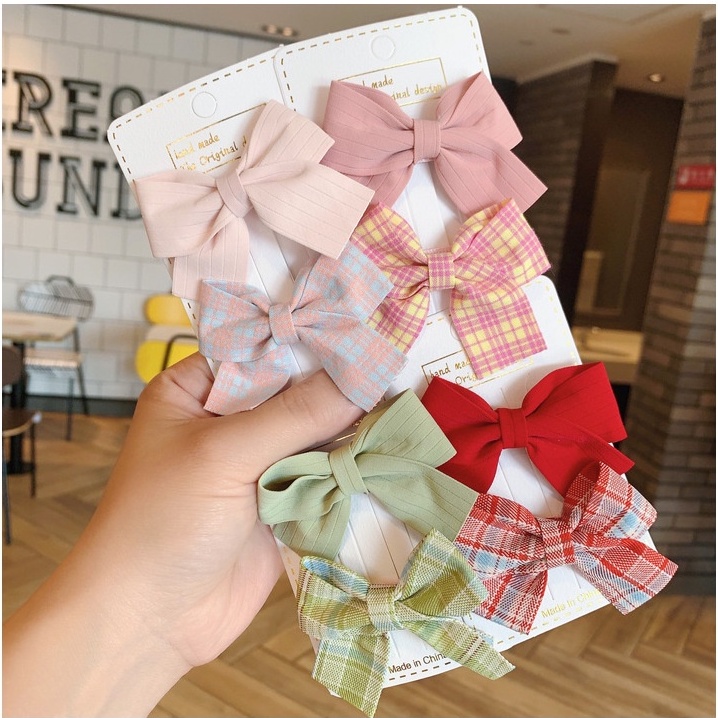 Jepit Rambut 2 Pcs Model Pita Anak Perempuan Aksesories Anak Import