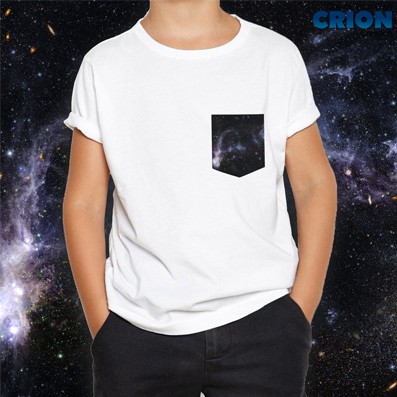 Crion Casual Tees Kids Space whit Pocket - Kaos dengan Kantong