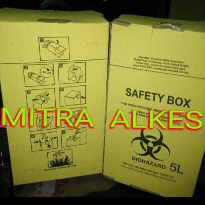 Safety Box 5 Liter ( Per 5 Pcs ). Safety Box 5 L. Tempat Sampah Medis 5 Liter. Sefty Box. Box Sampah Medis 5 Liter s