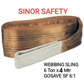 WEBBING SLING 6 Ton x 4 Meter Tali Pengikat Pengangkat Safety