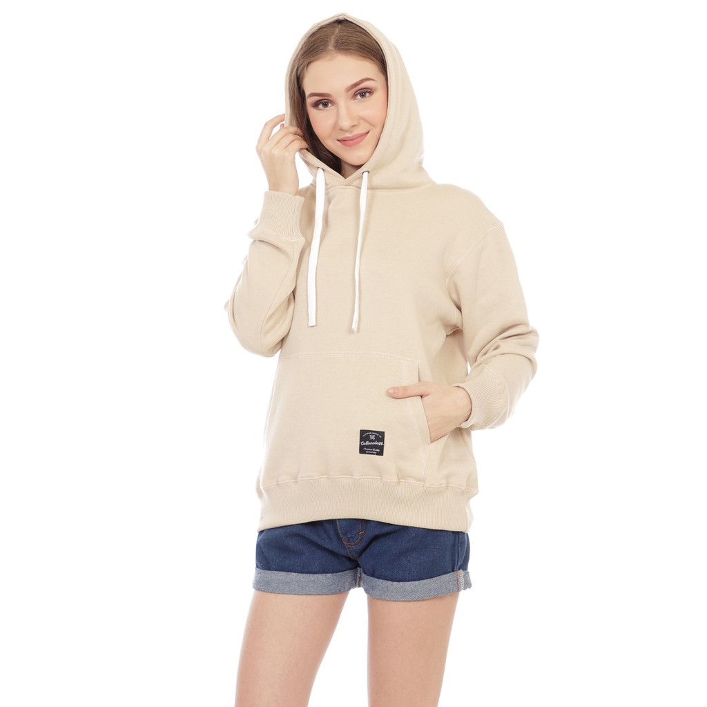 Cottonology Hoodie Wanita Hana Krem-1