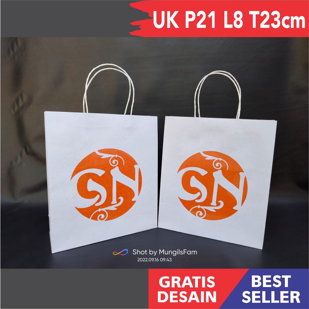 

Paperbag Custom Sablon Kraft Putih Uk 21*8*23cm Free Desain dan Sablon murah, Paperbag Sablon, Tas kertas Sablon, Custom Paperbag, Tas Kertas Murah, Paperbag Murah, Paperbag Sablon, Tas Kertas Sablon, Paperbag Tas Kertas Custom Murah Sablon