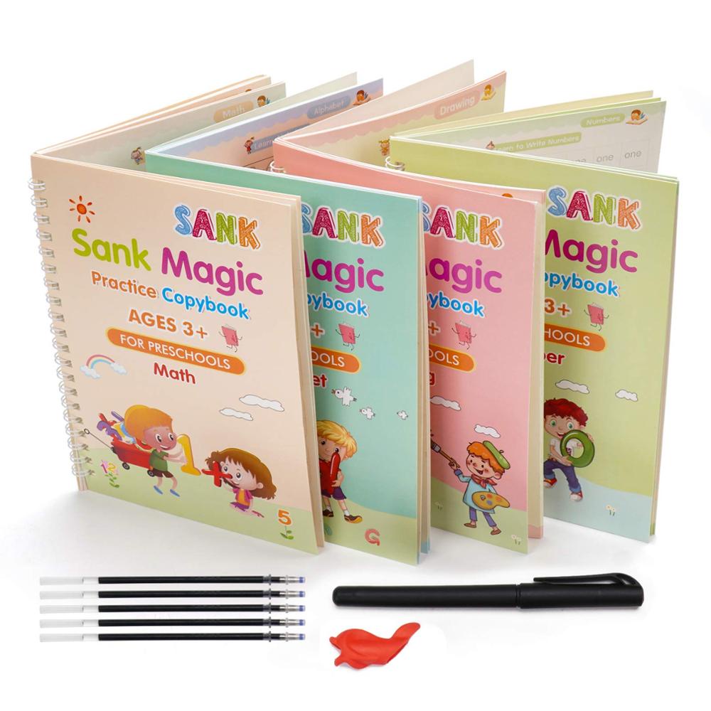 Gelasa Buku Small Sank Magic Pratice Copybook dengan 5 refill tinta