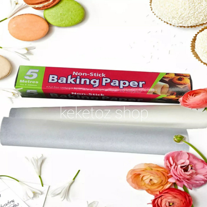 

TERBARU Kertas minyak roti - Baking paper roll 5m