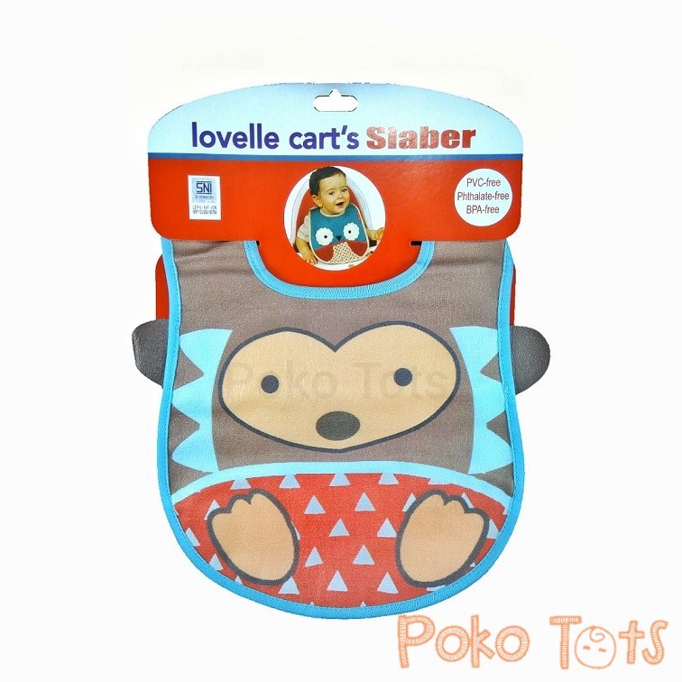 Lovelle Cart's Baby Bib Zoo Slaber Lucu Motif Animal Celemek Makan Bayi