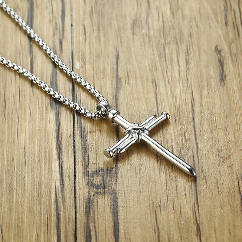 European and American cross men's pendant punk style personality men's necklace jewelry