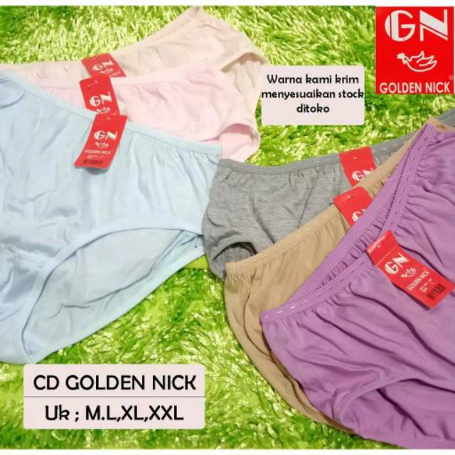 Celana Dalam Wanita Jumbo L XL XXL/3L / CD Jumbo 3L Golden Nick / CD Cewek Jumbo 3L / CD Murah Jumbo