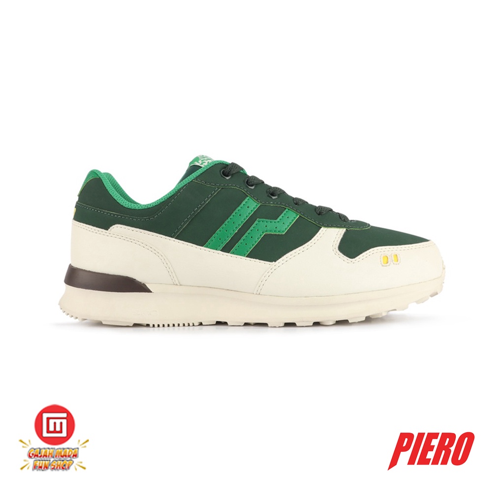 SEPATU SNEAKERS PIERO JOGGER CENDOL - DARK GREEN / CREAM / LT GREEN