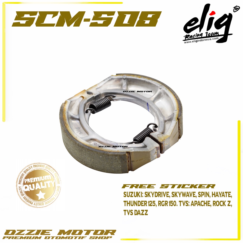 Kampas Rem Tromol ELIG SCM-S08 SUZUKI: SKYDRIVE, SKYWAVE, SPIN, HAYATE