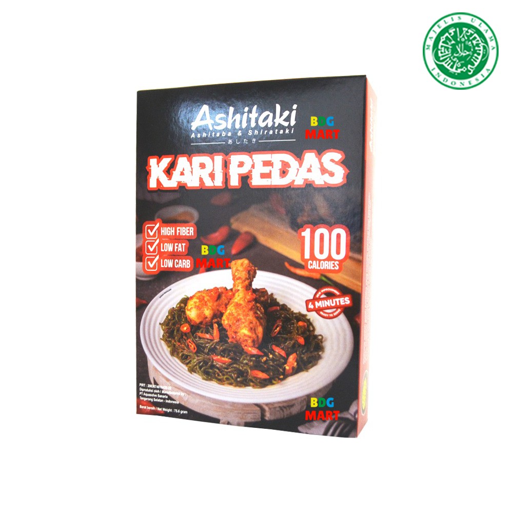 

Ashitaki 100 Calories Mi Goreng Kari Pedas Halal MUI - 75,6gr