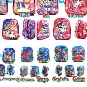 ✽ BAJ Tas Ransel Sequin USAP KEKINIAN TK LOL Frozen Hello Kitty Spiderman Tayo Avengers Cars / TA021