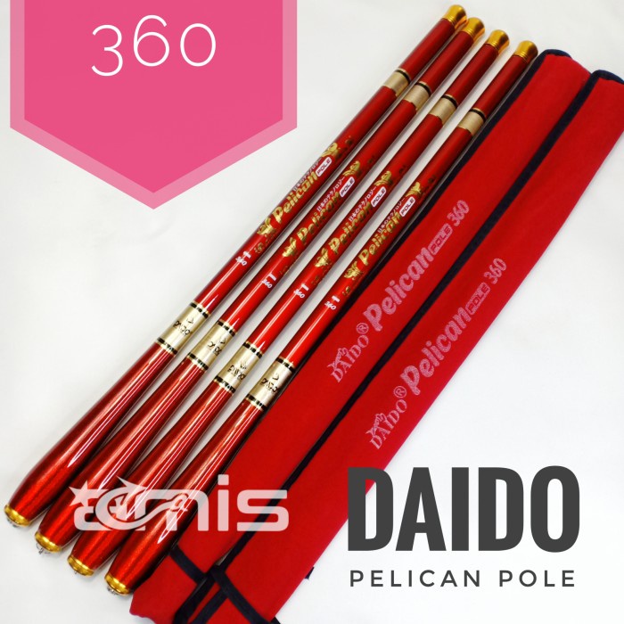 Tegek Carbon Daido Pelican 360 Ruas Pendek Joran Micro Fishing Tanago