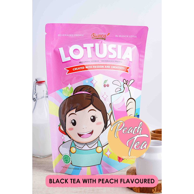 1 kg Lotusia Peach Tea Drink Premix (No Milk)