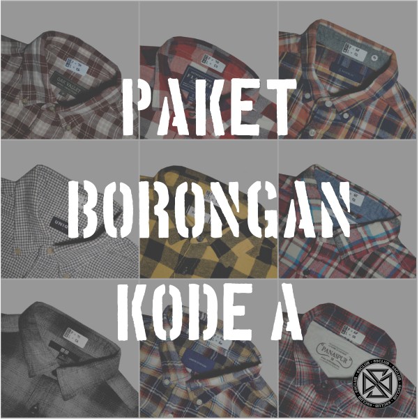 Paket Borongan Usaha Kemeja Flannel Cowok // Kode A