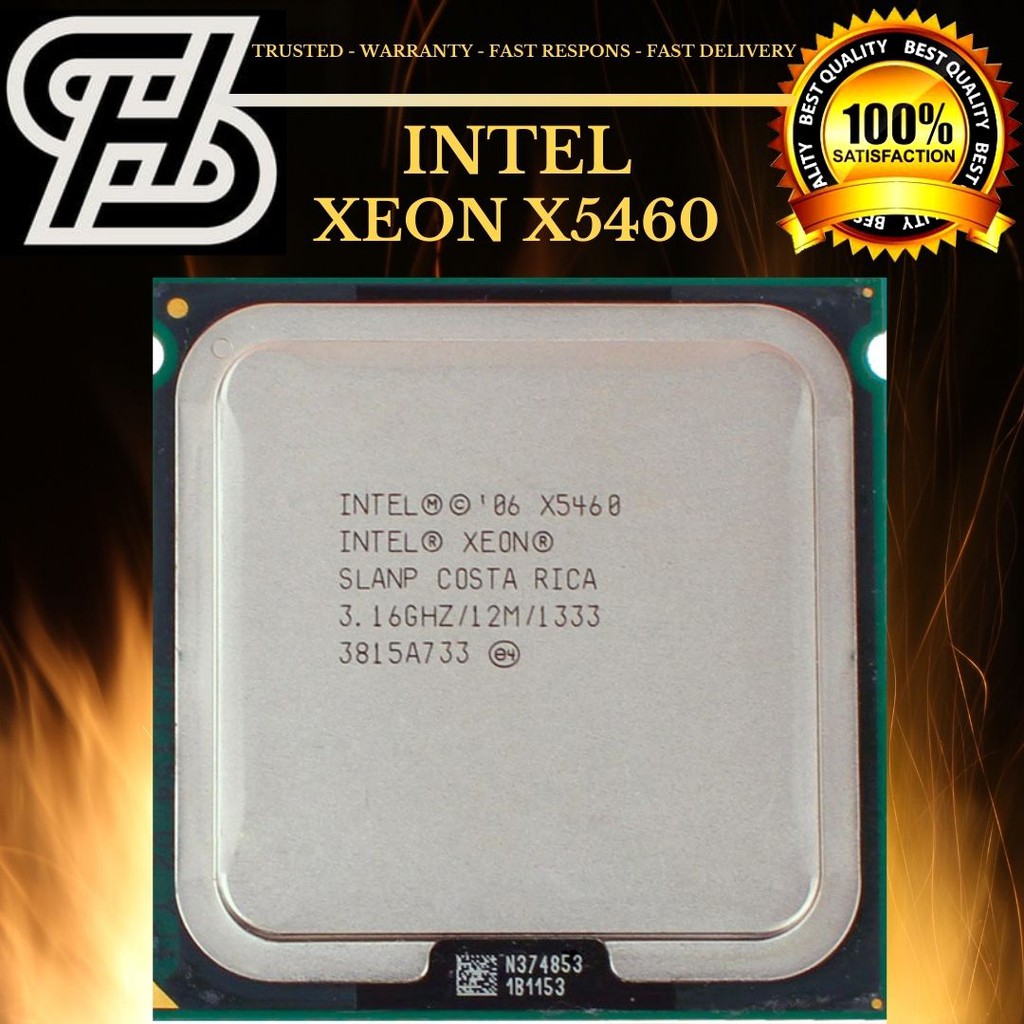 INTEL XEON X5460 3.1Ghz LGA 771 - 775 Cache 12mb QUAD CORE. Setara Q9650 processor best quality for 