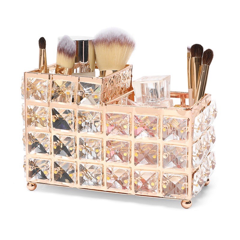 Crystal Vase Brush Dua Sisi Tempat Penyimpanan Bursh/ Pena/ Make up Tools