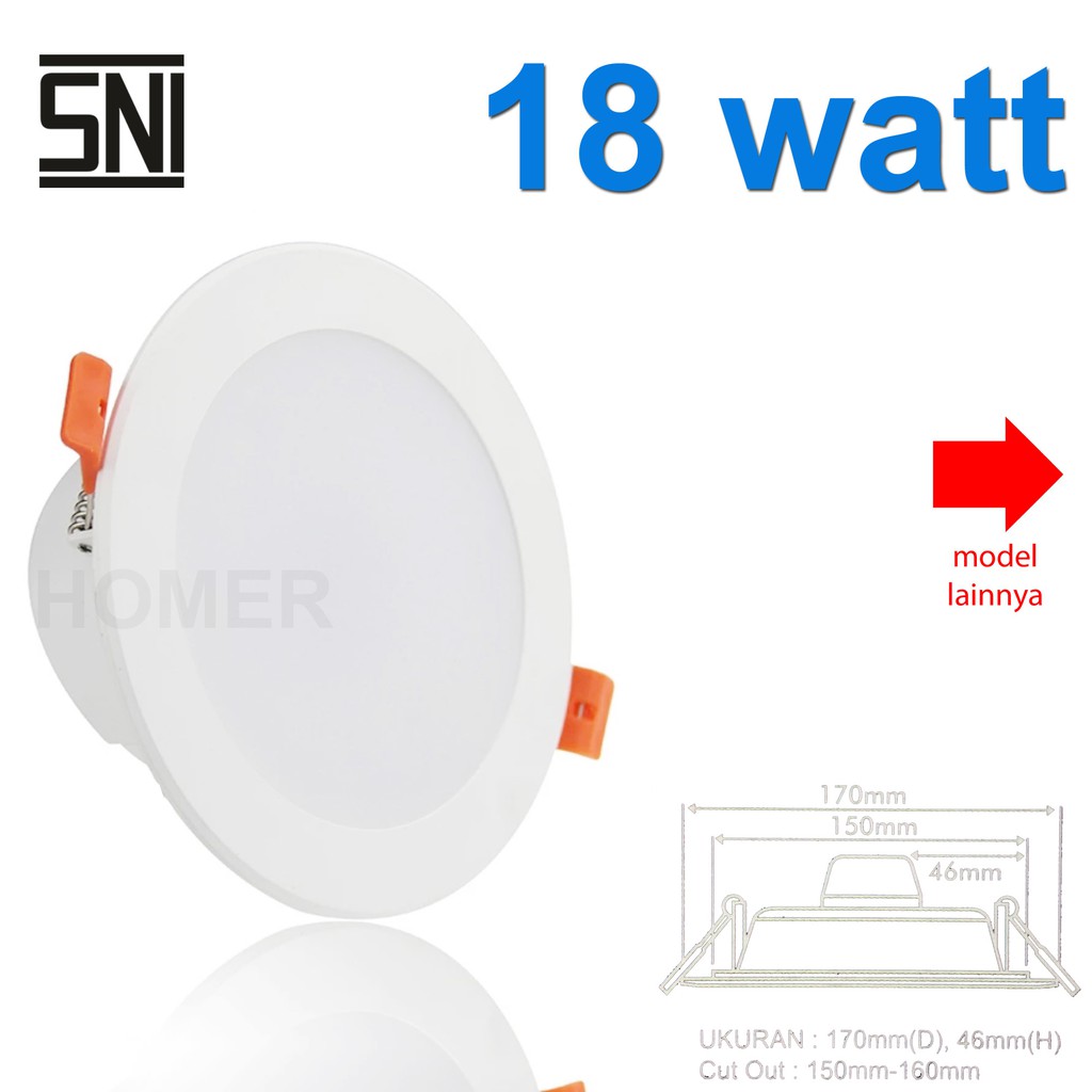 Lampu Downlight LED SNI lampu donlet plafon inbow tanam panel ceiling siling plafon langit langit kantor rumah inbow bulat 12w 12 w 12watt 12 watt 18w 18 w 18watt 18 watt SNI