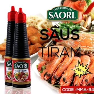 SAORI SAOS BOTOL 133 ML TERIYAKI, TIRAM, LADA HITAM