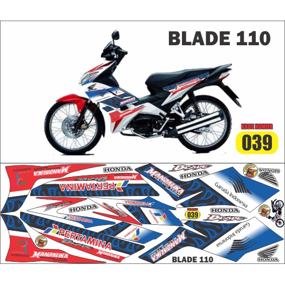 striping/decal/sticker variasi blade 110 petronas mandalika
