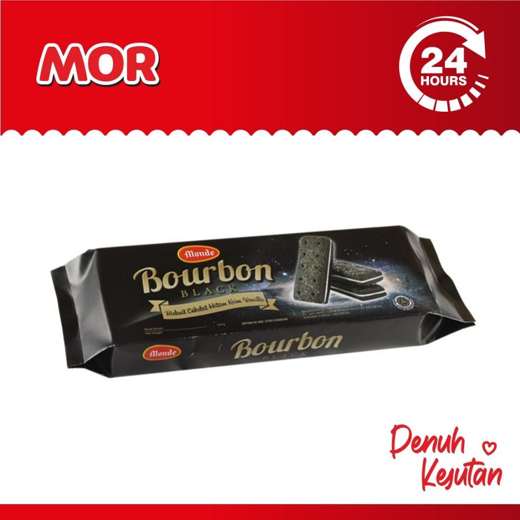 

MONDE Bourbon Black Vanilla Biskuit Coklat Vanila 140 gr