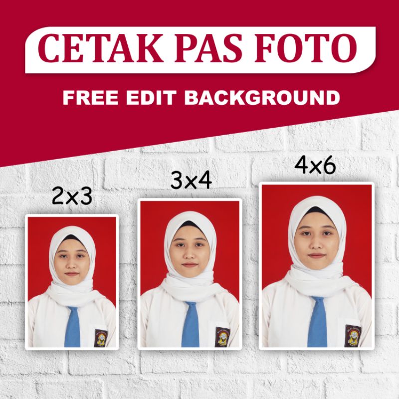 Cetak Pas Phas Foto Lamaran Kerja Kantor 4x6 3x4 2x3