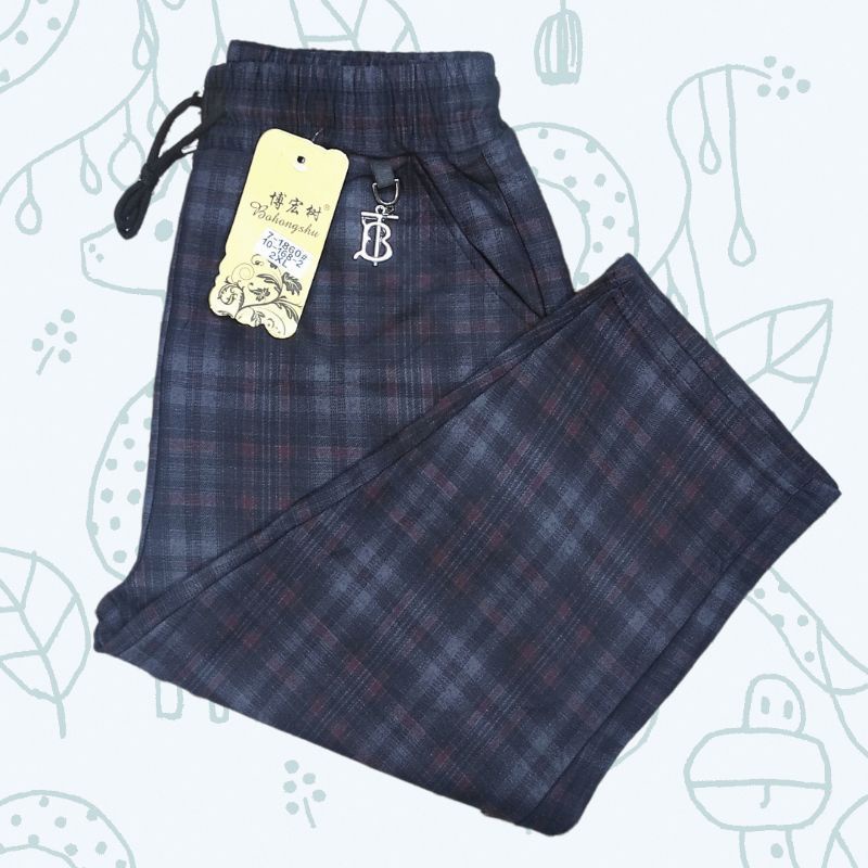 CELANA PENDEK WANITA / CELANA MOTIF KOTAK / CELANA ZARA 7/8 / CELANA LUNA PENDEK WANITA