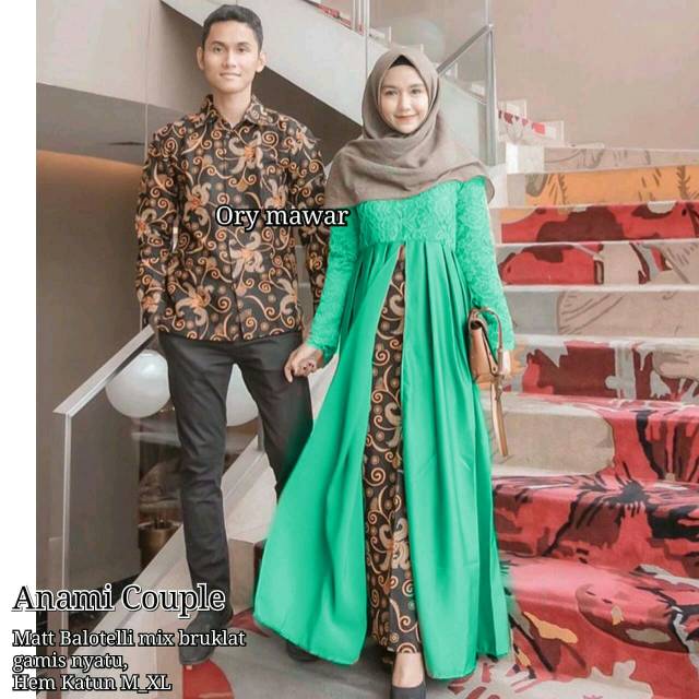 Couple gamis raya 2024 Couple lebaran couple kondangan